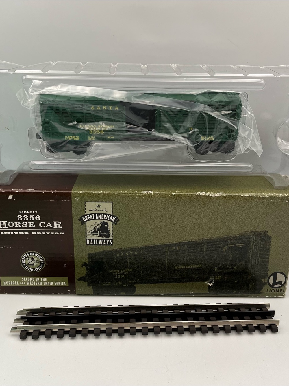 New! LIONEL 3356 Horse Car Hallmark Great American Railroad Train LIMTED EDITION
